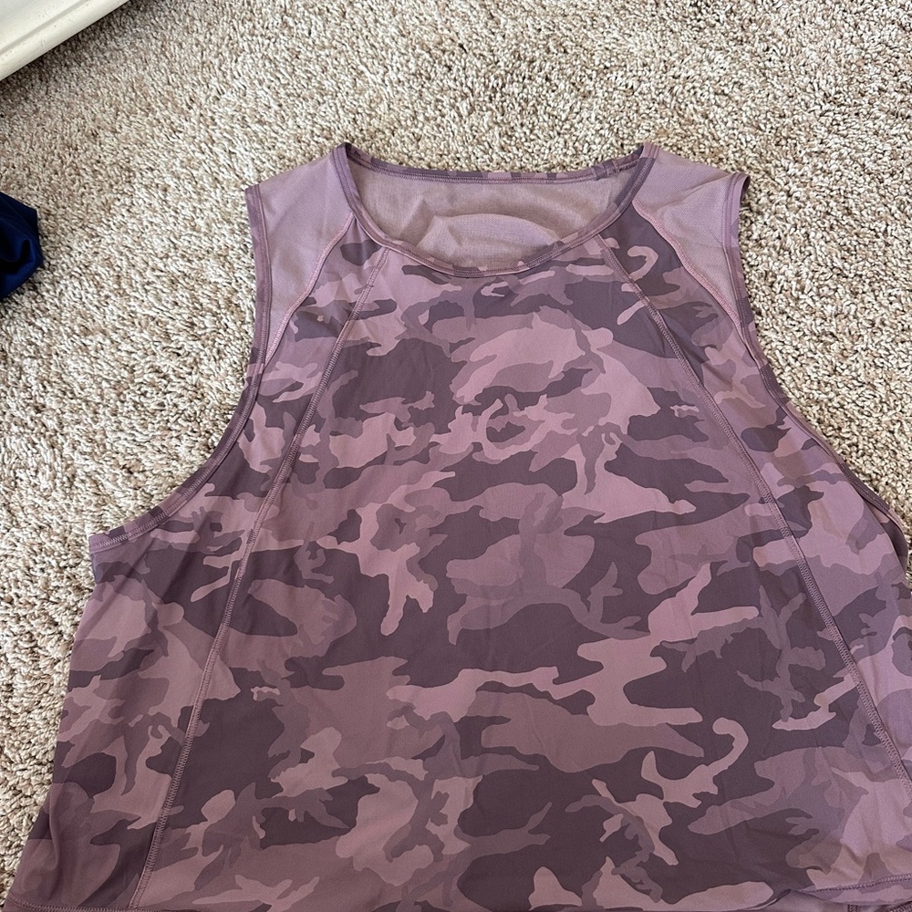 Lululemon Athletica Mauve Camouflage Tank